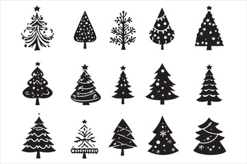Decorative Christmas Tree Vector Pack
