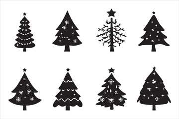Festive Christmas Tree Vector Set
