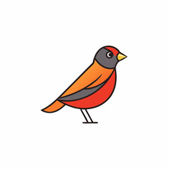 robin on a branch finch