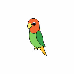 vector illustration of a lovebird