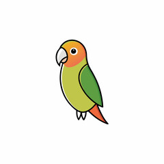 parrot on a branch lovebird