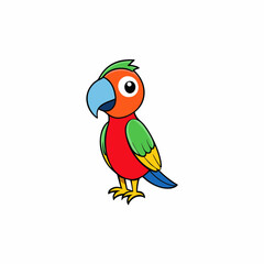 vector illustration of a parrot bird