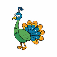 peacock vector illustration