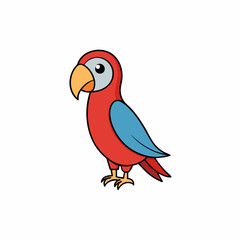 vector illustration of a parrot bird
