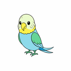 budgerigar bird on a branch