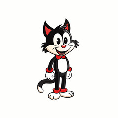 black felix cat on white