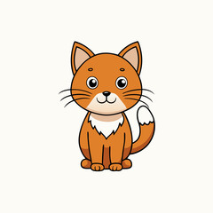 marmalade cat on white