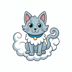 vector illustration of a misty cat