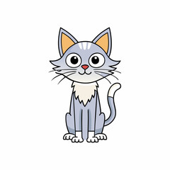 vector illustration of a misty cat