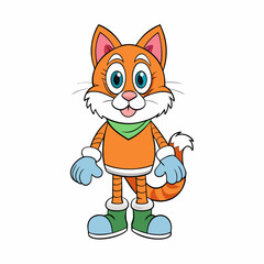 mittens cat on white