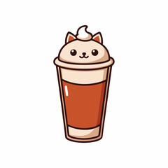 mochaccino mocha cat with coffee
