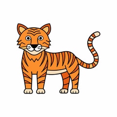 tiger cat on white
