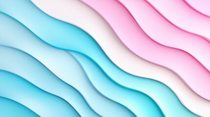 Fototapeta premium Fluid Wave Pattern in Pastel Colors of Blue and Pink Shades