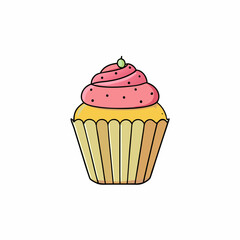 cupcake isolated on white background