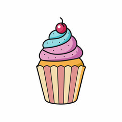 cupcake vector illustration