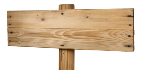 wooden signboard isolated on a white background