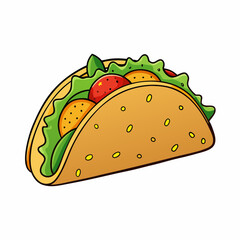 vector illustration of a tacos