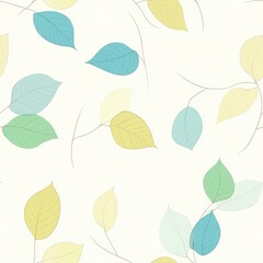 Repetitive seamless pattern of leaf foliage for fabric design.