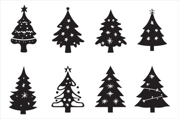 Fototapeta premium Christmas Tree Vector Collection 