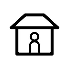 家と人のアイコンイラスト