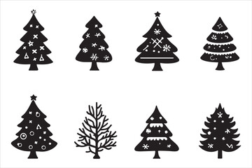 Obraz premium Christmas Tree Vector Collection 