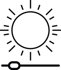 Bright icon. Contrast icon. Screen contrast level. flat design in trendy style