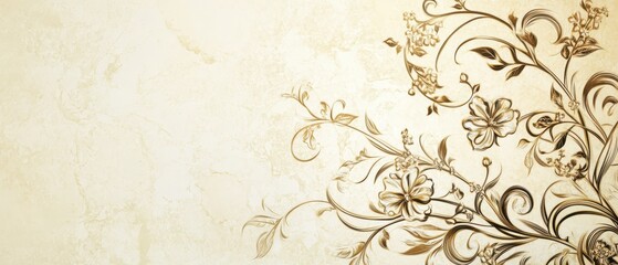 Delicate vintage ornament with minimalist refinement, a balance of tradition and modernity