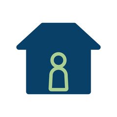 家と人のアイコンイラスト