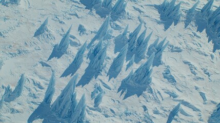 Ice landscape formation arctic region aerial view natural environment glacial structures