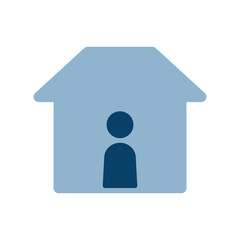 家と人のアイコンイラスト