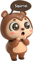 Fototapeta premium Kawaii fat boy cartoon character in an animal costume exudes charm and playful, joyful vibes. 