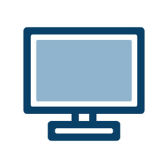 デスクトップパソコンのアイコンイラスト