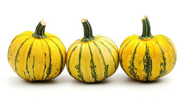 three opo squash on white background