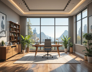 Work from Home in Style – Stunning Home Office Illustrations for Productivity & Inspiration