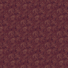 Rich dark burgundy floral damask pattern with intricate vintage detailing. Perfect for luxury decor, backgrounds, and elegant fabric design.
