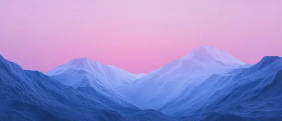 Poster Purper Deep Earth Earthquake Concepts. Serene mountain landscape under a pastel sky at dawn.  © CoreVisuals