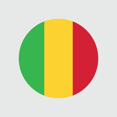 Fototapeta premium Mali Flag Sphere Vector