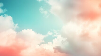 "Abstract Background with Soft Pastel Colors and Blurred Clouds in the Sky, Dreamy, Fantasy, Serene Nature View for Creative Design"