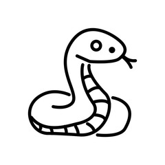 Fototapeta premium snake icon vector, line style icon