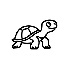turtle icon vector, line style icon
