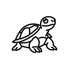 turtle icon vector, line style icon