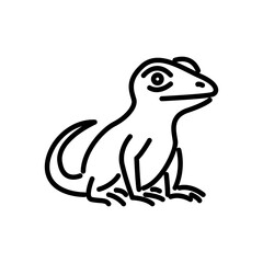 lizard icon vector, line style icon