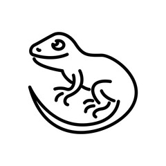 lizard icon vector, line style icon