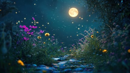 Naklejka premium A macro shot of a single dewdrop on a rose petal, reflecting the surrounding garden.