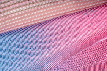 Blue and Pink Foam fiber texture for background, Thermoplastic Foam Tech structure pattern.