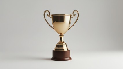 Trophy Award Isolated White Background