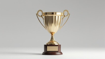 Trophy Award Isolated White Background