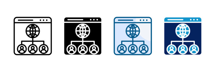 Network Icon Set Multiple Style Collection