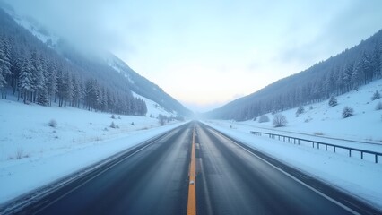 Straight highway road