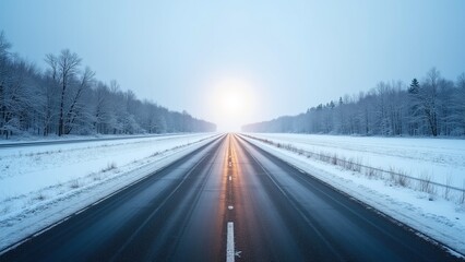 Straight highway road